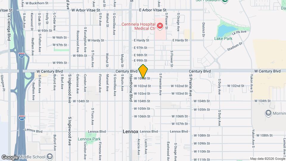 4306 W 101st St, Unit 4306 1 Bedroom 1 Bathroom Map and Location Details
