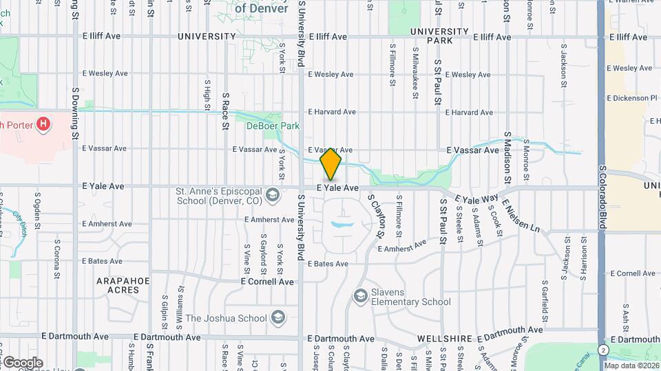 2690 S Josephine St Map and Location Details
