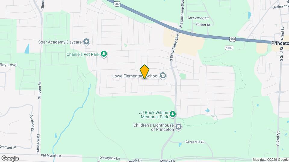 1001 Rosewood St Map and Location Details