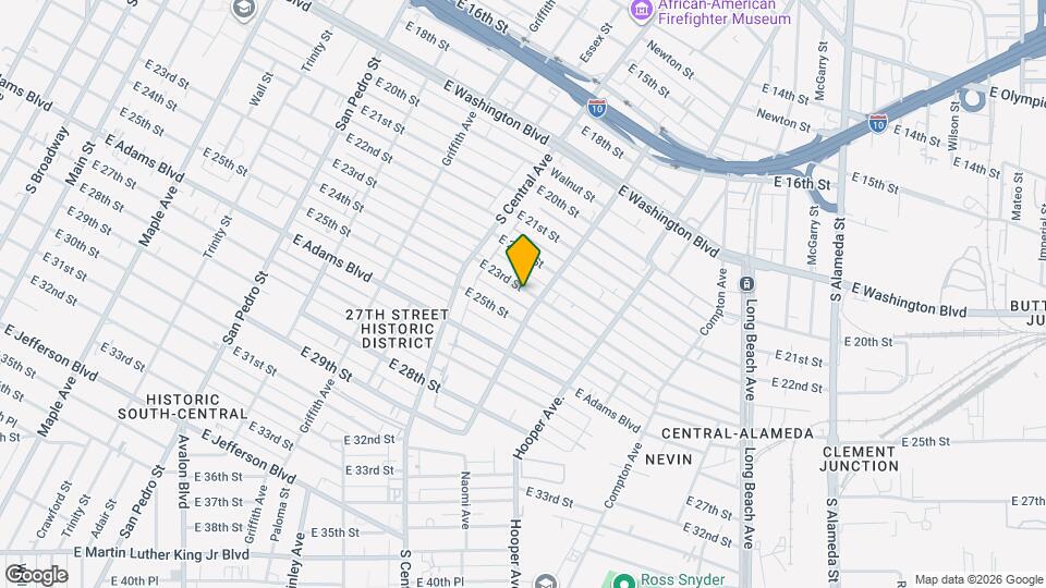 1366 E 23rd St Mapa y Detalles de la Ubicación