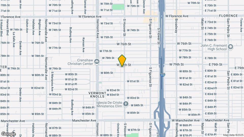 7919 S Hoover St Map and Location Details