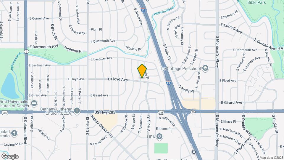 3296 S Grape St Map and Location Details