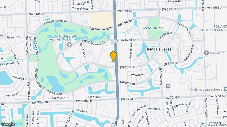 13707 Kendale Lakes Cir Map and Location Details
