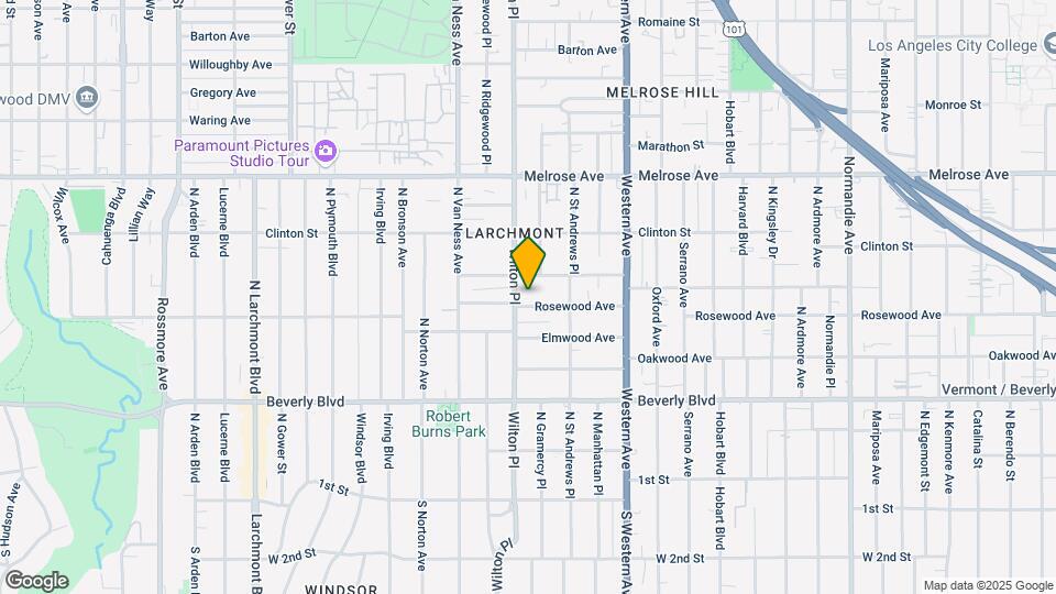 4947 Rosewood Ave Map and Location Details