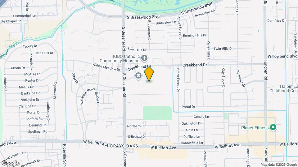 10847 Braes Bend Dr Map and Location Details