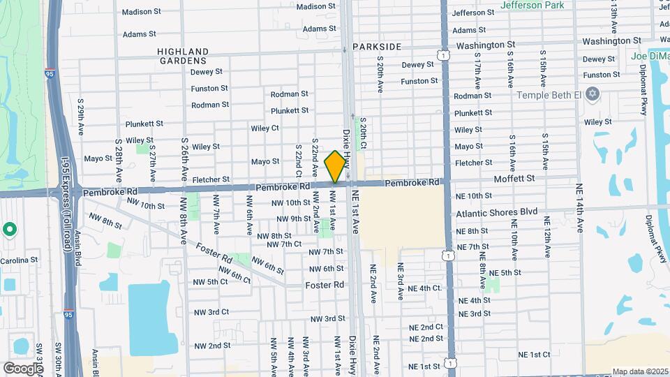 1016 NW 1st Ave Map and Location Details