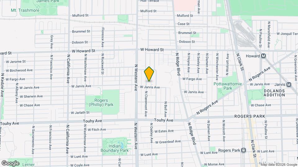 7409 N Claremont Ave Mapa y Detalles de la Ubicación