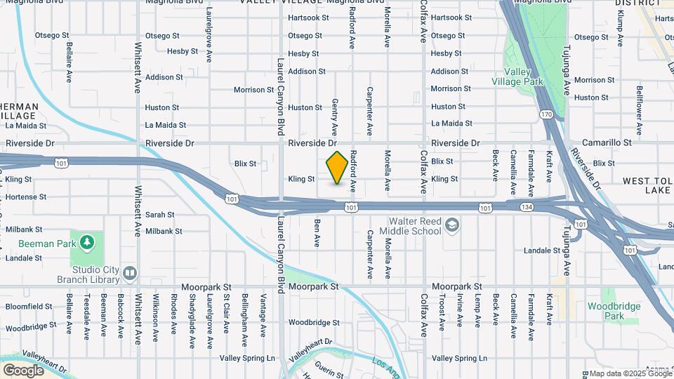 11922 Kling St Map and Location Details