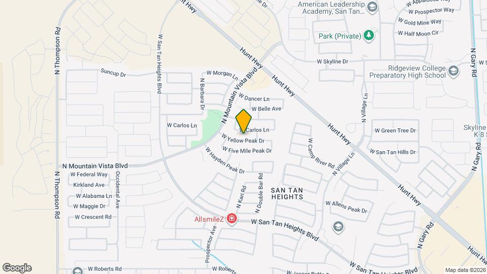 3278 W Yellow Peak Dr Map and Location Details