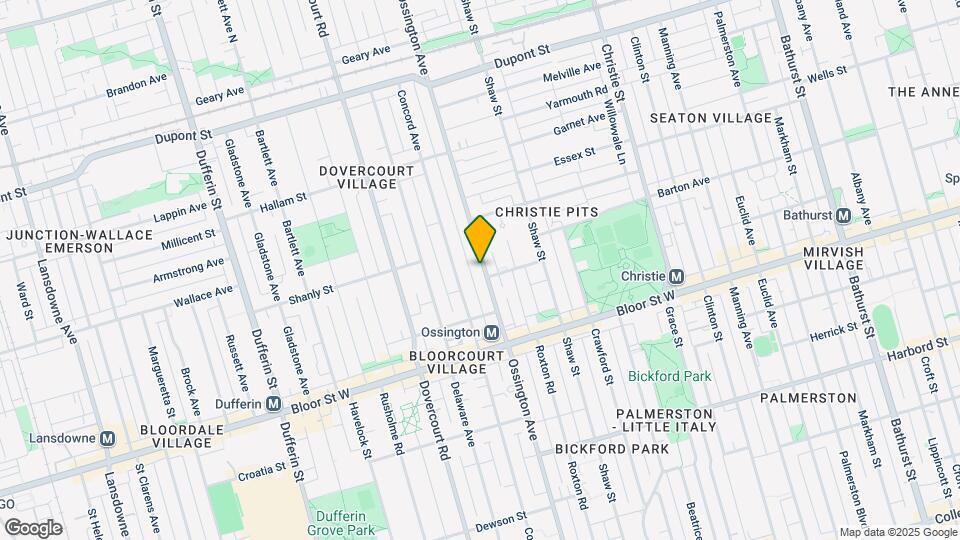824 Ossington Ave Map and Location Details
