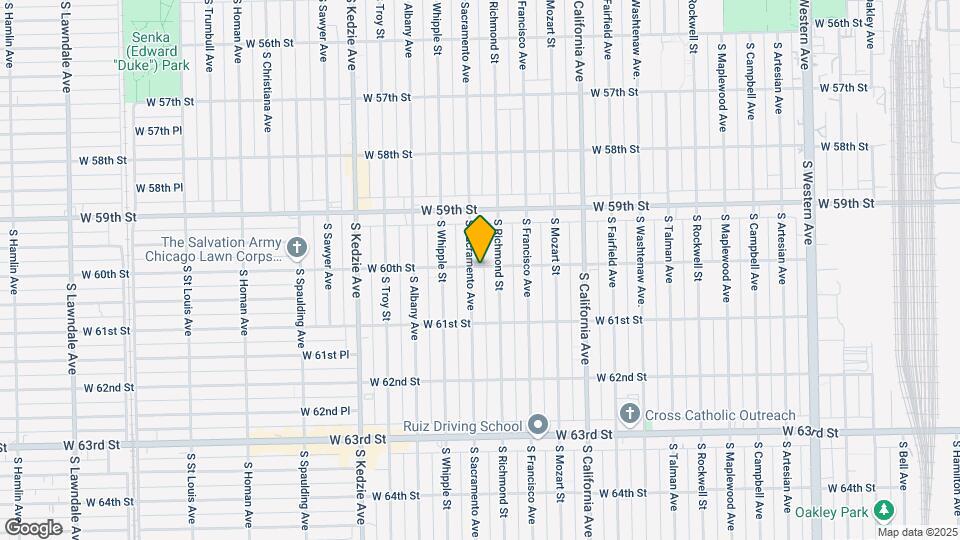 6001 S Sacramento Ave Map and Location Details