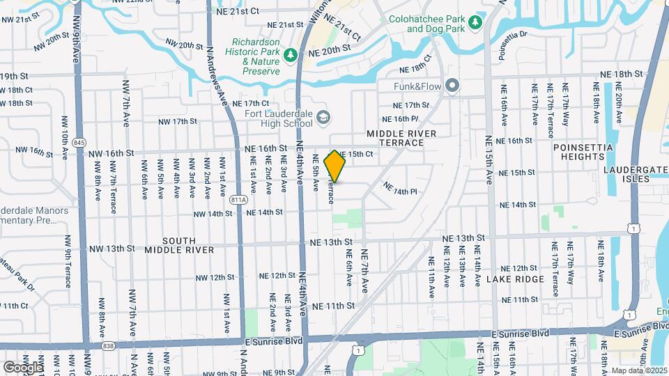 1422 NE 5th Ter Map and Location Details