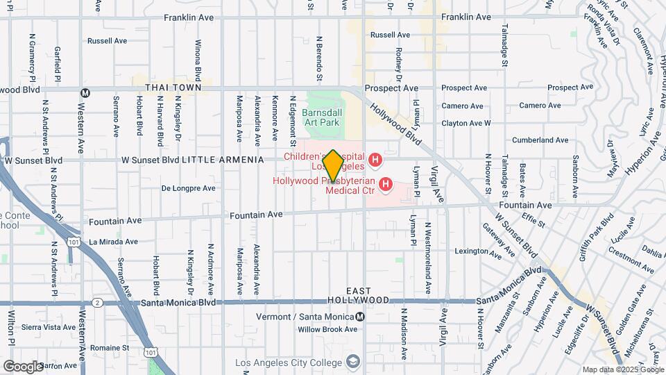 1338 N Berendo St Mapa y Detalles de la Ubicación