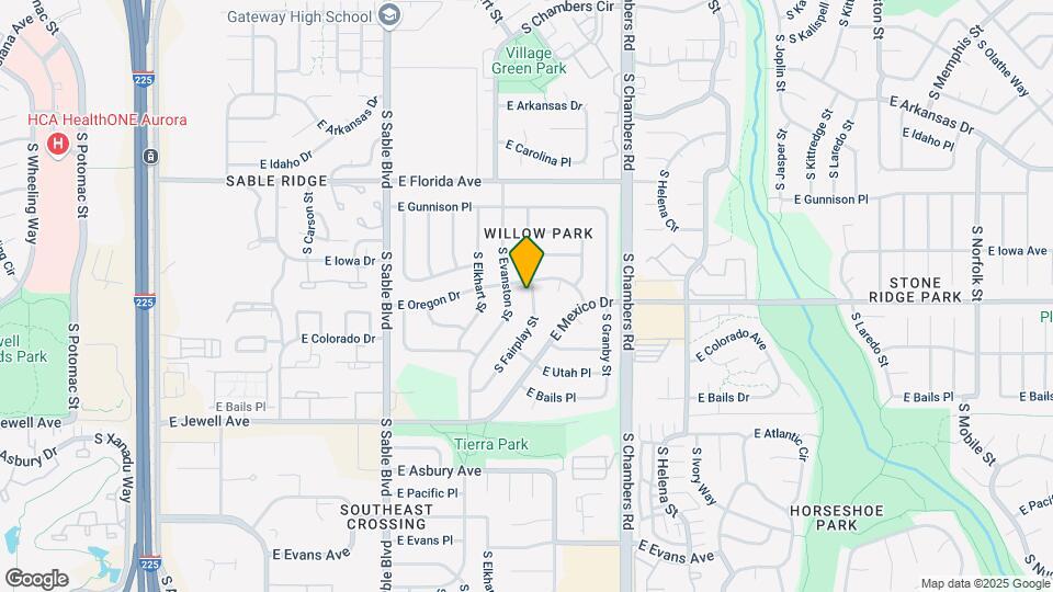 1623 S Fairplay St Map and Location Details