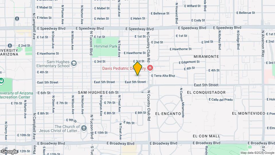 635 N Bentley Ave Map and Location Details