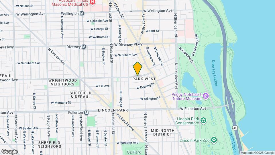 661 W Wrightwood Ave Map and Location Details