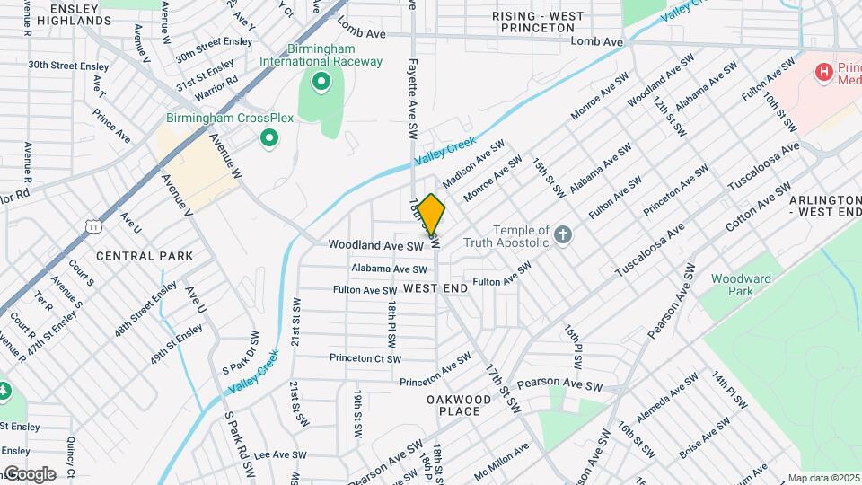 1800 Woodland Ave SW Map and Location Details