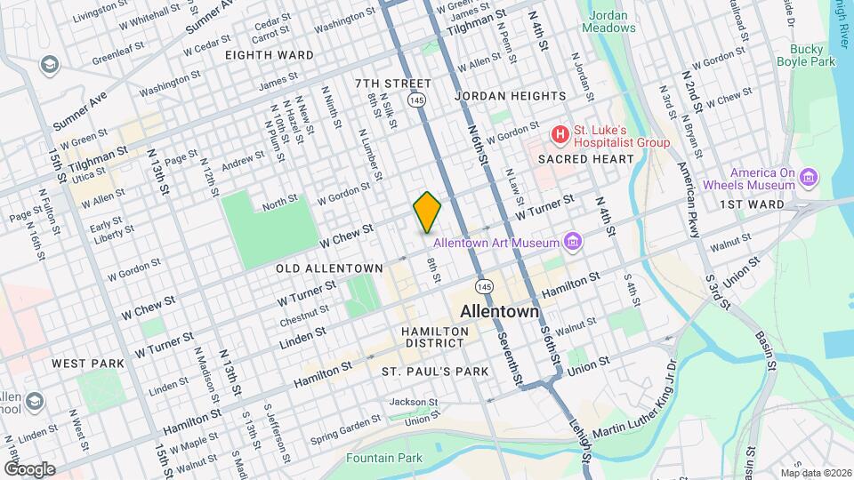 209 N Eighth St Map and Location Details