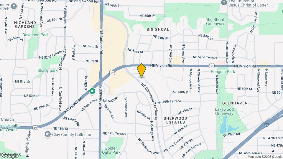 5119 NE Chouteau Trafficway Map and Location Details