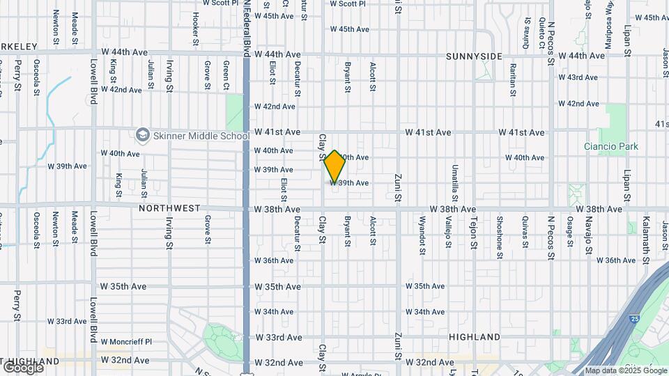 2630 W 39th Ave Map and Location Details
