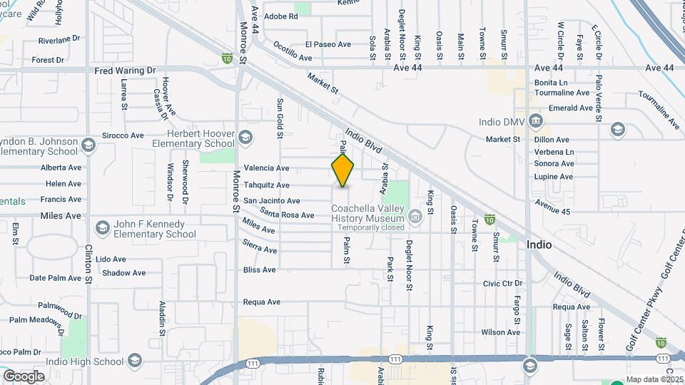 44743 Palm St Map and Location Details