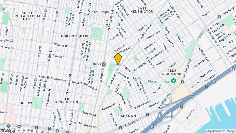 1858 Frankford Ave Map and Location Details