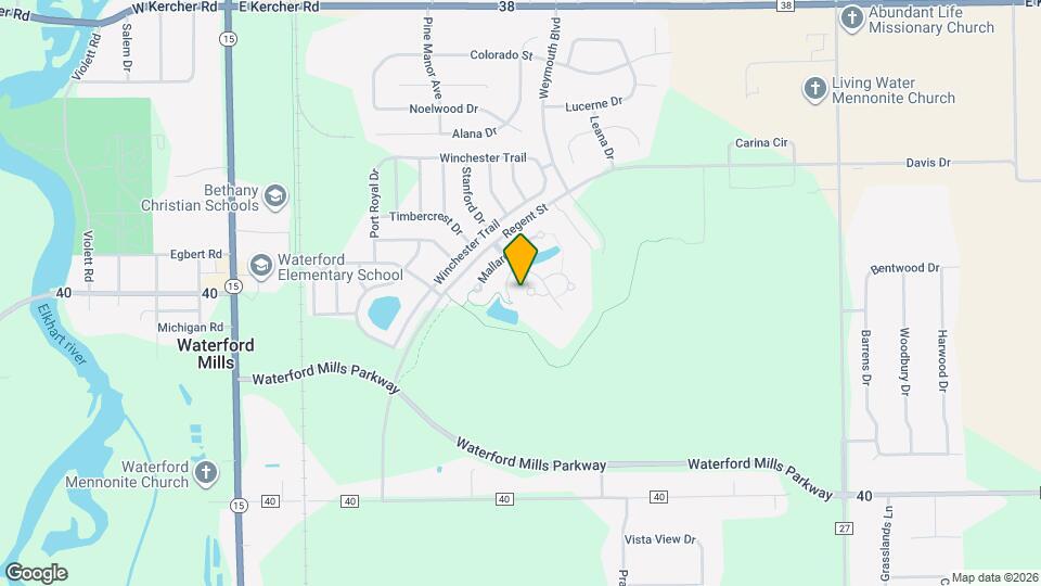 Waterford Crossing Independent Living Map and Location Details