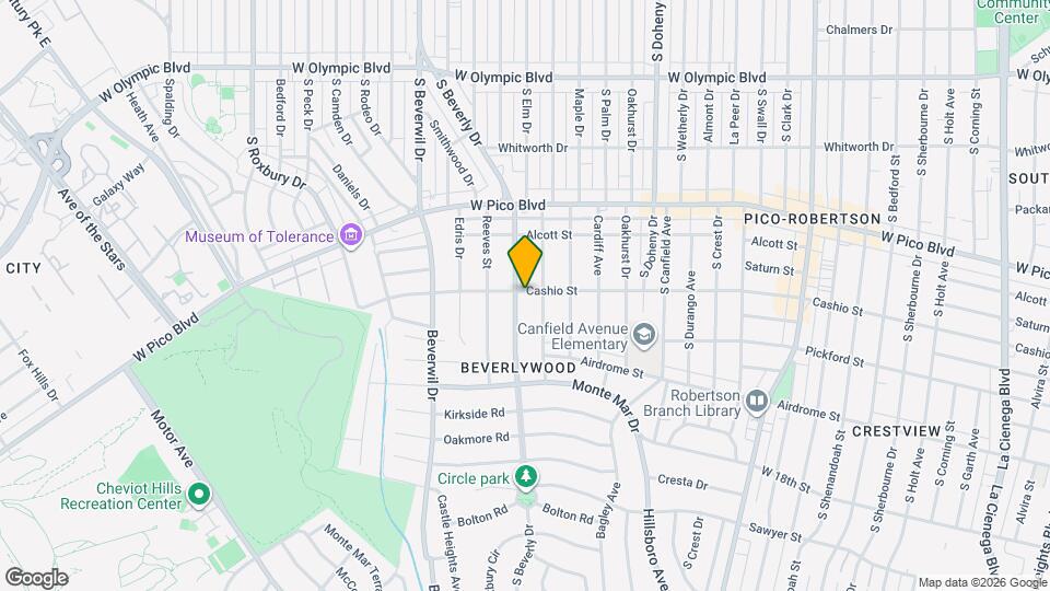 1500 S Beverly Dr Map and Location Details