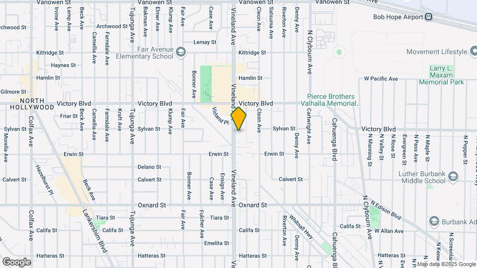 6250 Vineland Ave Map and Location Details