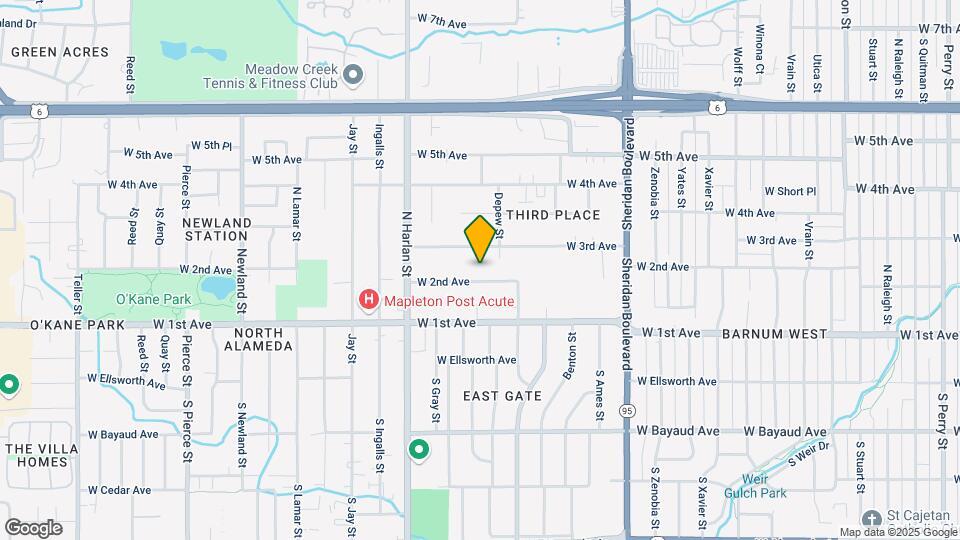 5745 W 2nd Ave Map and Location Details