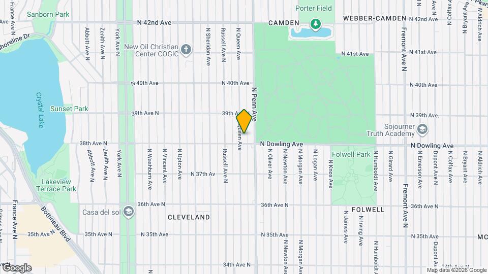 3814 N Queen Ave Map and Location Details