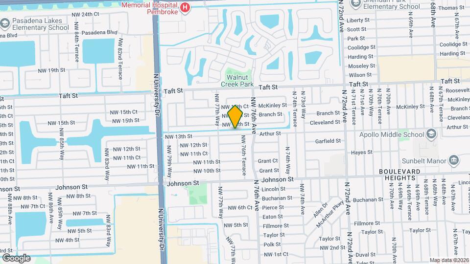 7681 NW 13th St Mapa y Detalles de la Ubicación