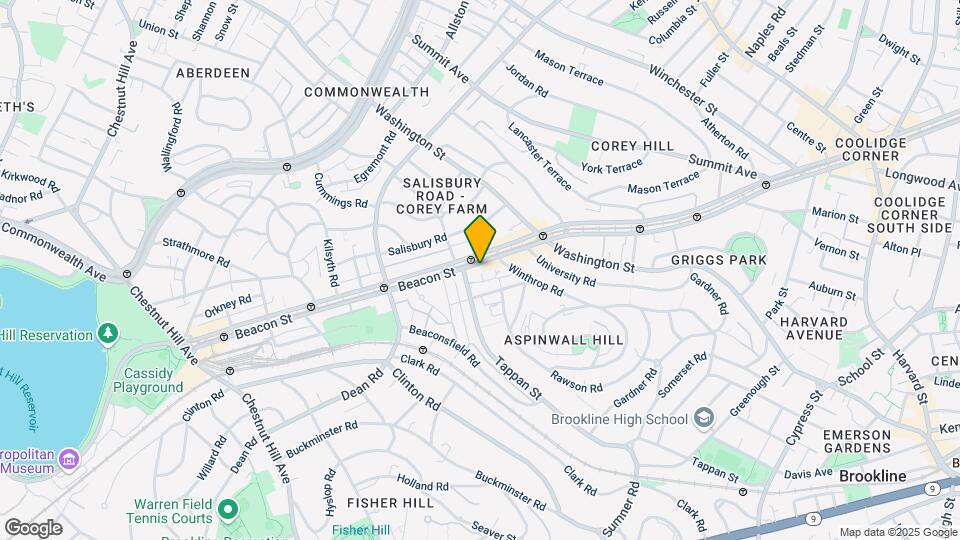 1685 Beacon St, Unit 2 Map and Location Details