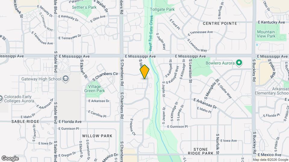 1223 S Idalia St Mapa y Detalles de la Ubicación