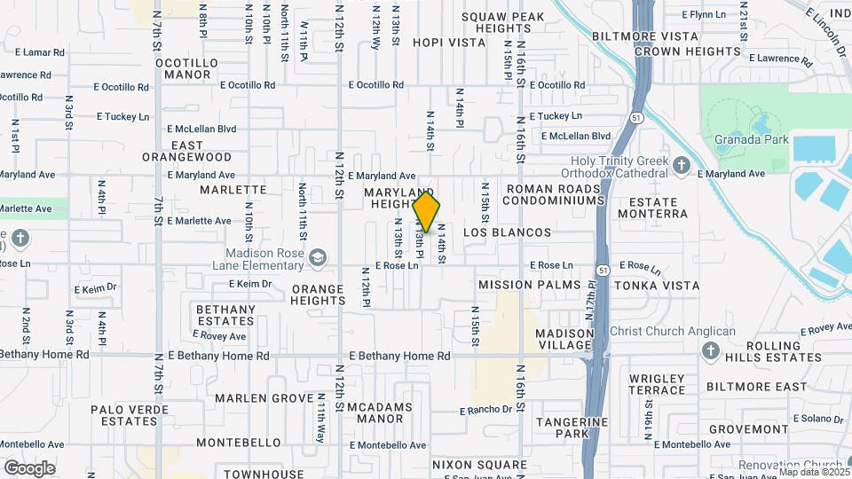 6227 N 13th Pl-Unit -1 Map and Location Details