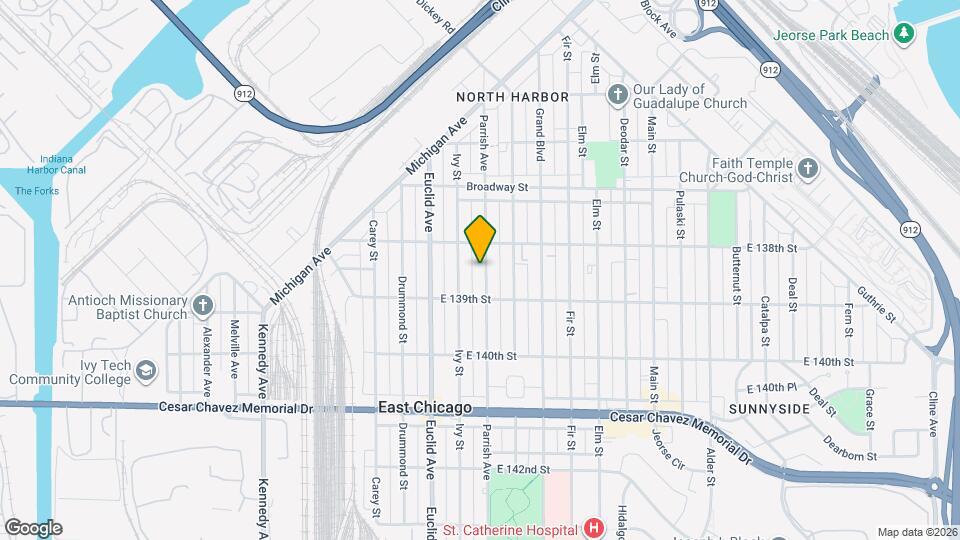 3824 Parrish Ave Map and Location Details