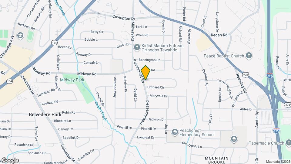 1352 Peachcrest Rd Map and Location Details