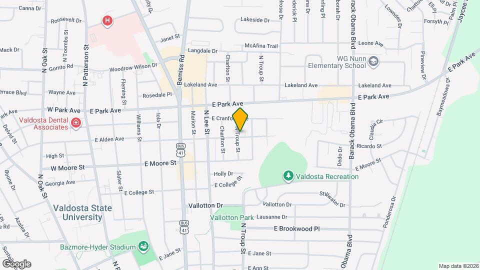 1801 N Troup St Map and Location Details