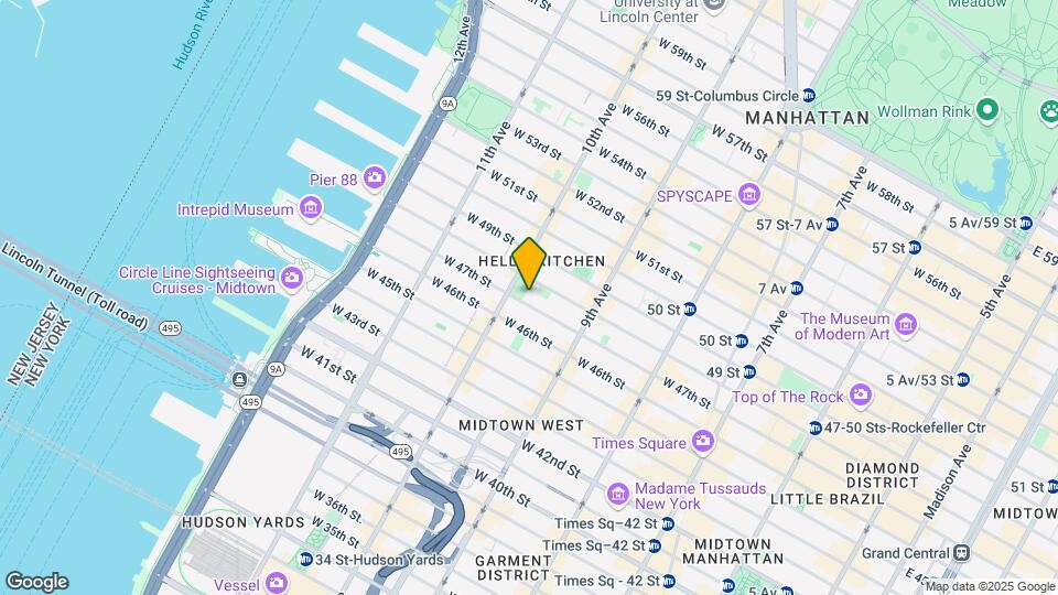 459 W 47th St Mapa y Detalles de la Ubicación