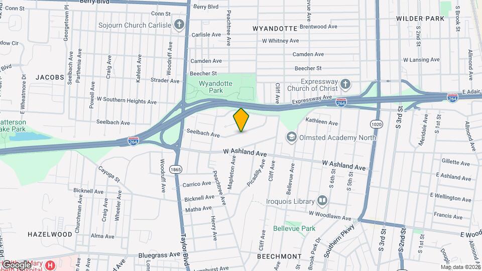 1036 Seelbach Ave Map and Location Details