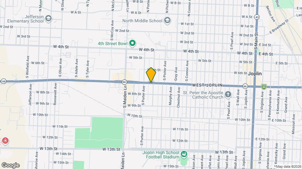 1306 W 7th St Map and Location Details
