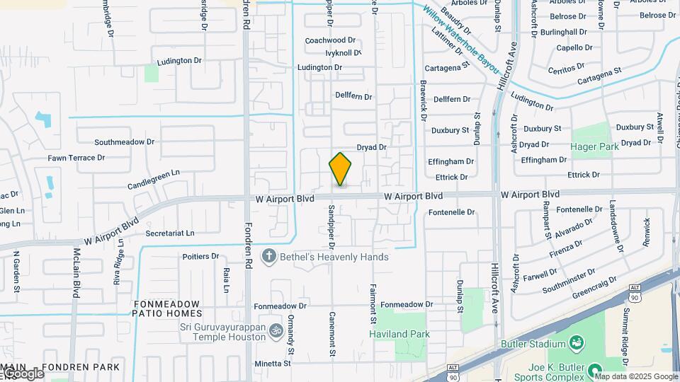 6334 W Airport Blvd Map and Location Details
