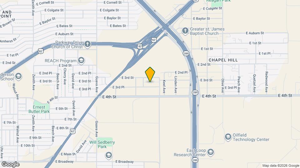 3613 E 3rd Pl Map and Location Details