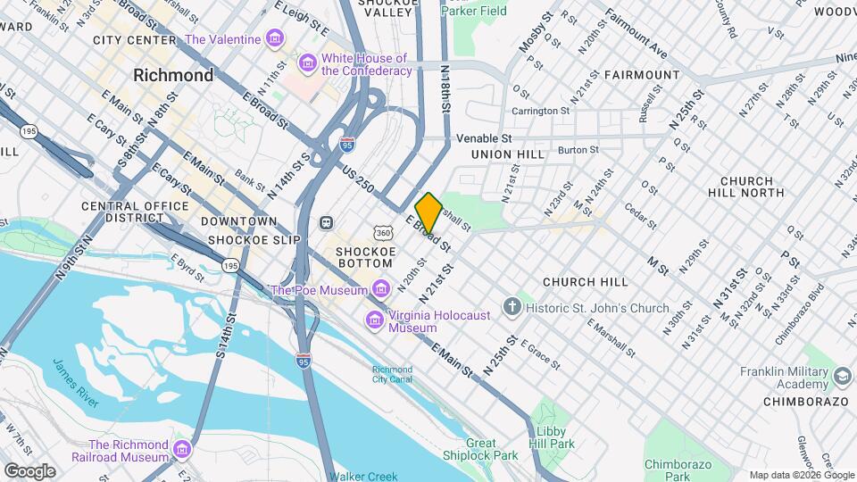 1919 E Broad St Map and Location Details