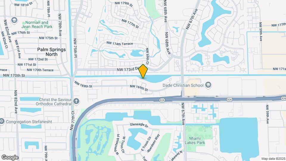 6991 NW 169th Terrace Map and Location Details