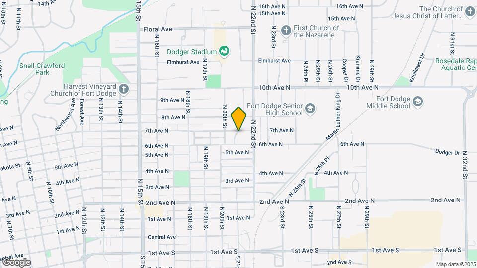 623 N 21st St Map and Location Details