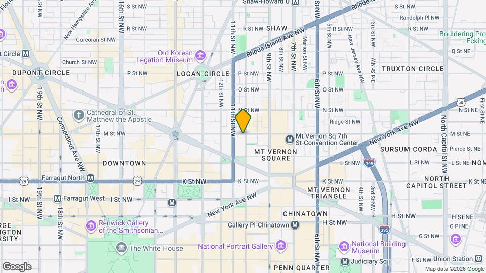 1000 M St NW Mapa y Detalles de la Ubicación