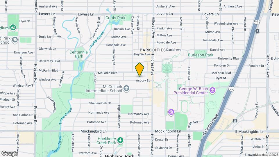 3438 Asbury St Map and Location Details