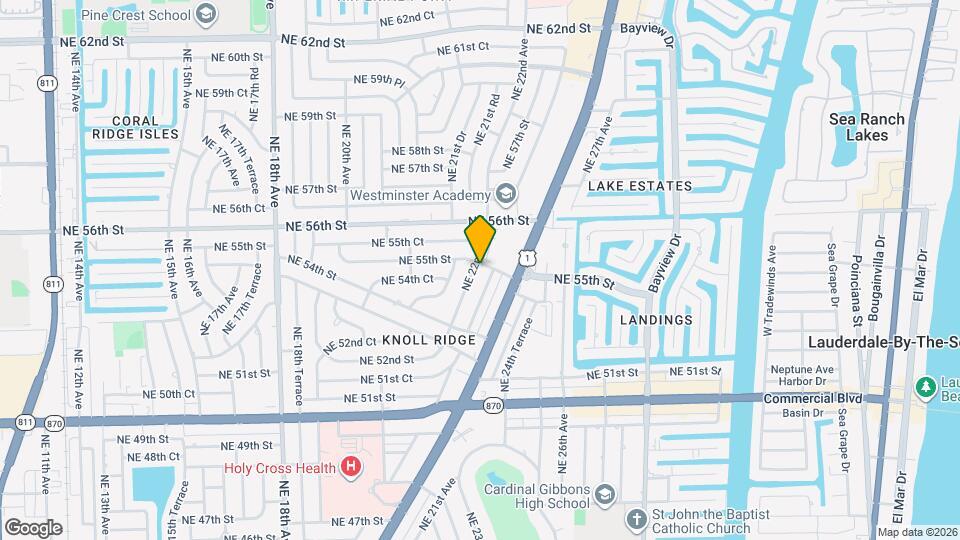 5496 NE 22nd Ave Map and Location Details