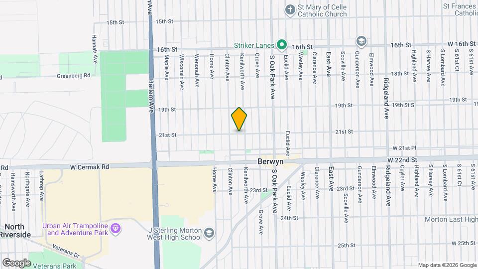 6914 W 21st Pl Map and Location Details